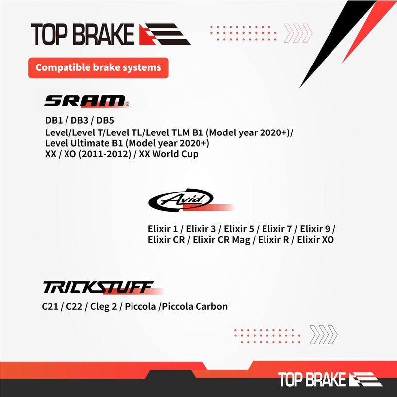 Top Brake Disc Bike Brake Pads for Sram Level T,TL, Level Ultimate B1, Avid Elixir 1 3 5 7 9 R ER CR Mag Sram XX,X0,XXWC DB1,3,5 - Image 3